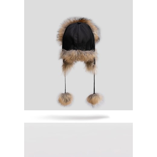 Czapka pilotka z naturalnym futrem Molton ONE SIZE Molton