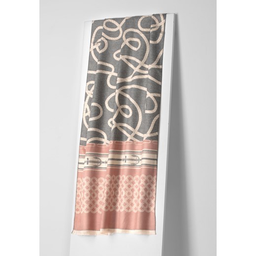 Szaro-różowy szal w oryginalny wzór Molton ONE SIZE Molton