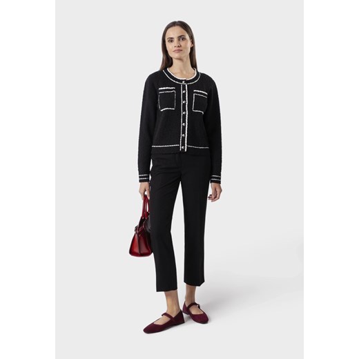 Czarny kardigan z dzianiny boucle Molton S Molton
