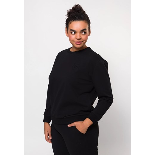 Czarna bawełniana bluza z aplikacją ze sklepu Molton w kategorii Bluzy damskie - zdjęcie 183566821