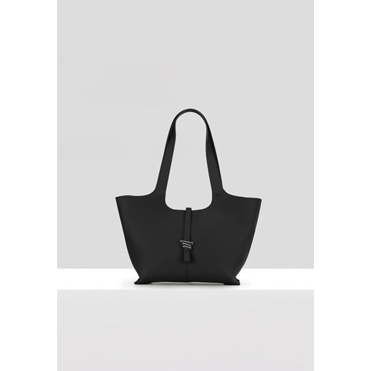 Czarna torebka do ręki z oryginalnym zapięciem ze sklepu Molton w kategorii Torby Shopper bag - zdjęcie 183567302