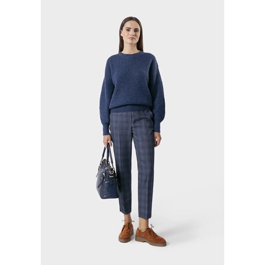 Granatowy sweter z wełną ze sklepu Molton w kategorii Swetry damskie - zdjęcie 183567450