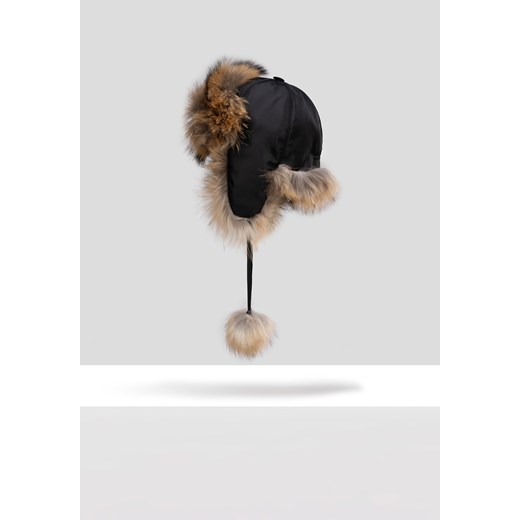 Czapka pilotka z naturalnym futrem Molton ONE SIZE Molton
