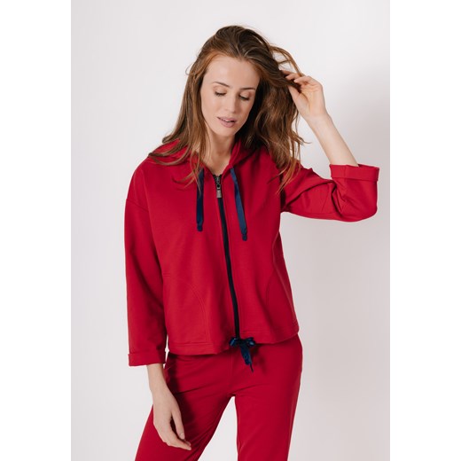 Bawełniana bluza w czerwonym kolorze ze sklepu Molton w kategorii Bluzy damskie - zdjęcie 183567891
