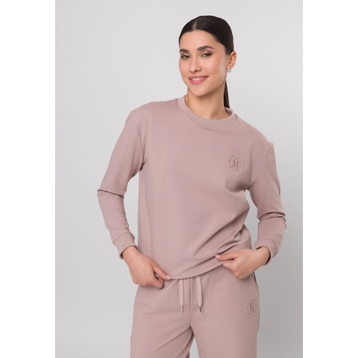 Beżowa bawełniana bluza z aplikacją ze sklepu Molton w kategorii Bluzy damskie - zdjęcie 183568332