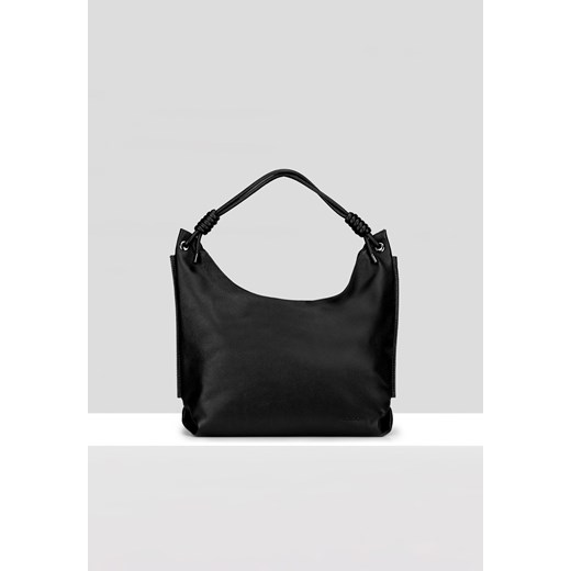 Duża czarna torebka z ozdobnym paskiem ze sklepu Molton w kategorii Torby Shopper bag - zdjęcie 183568561