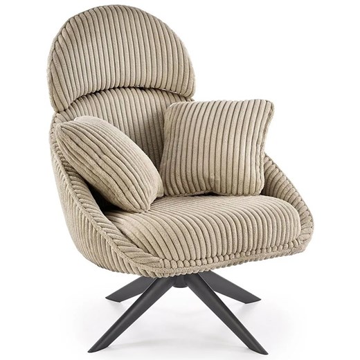 Fotel nowoczesny wypoczynkowy cappuccino L6-T15 ze sklepu Edinos.pl w kategorii Fotele - zdjęcie 183569363
