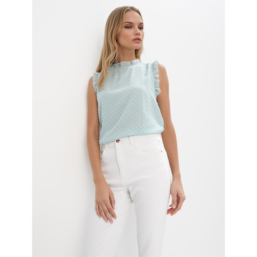 Mohito - Elegancki top ze stójką - zielony ze sklepu Mohito w kategorii Bluzki damskie - zdjęcie 183571203