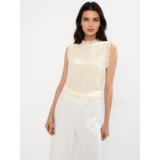 Mohito - Elegancki top ze stójką - żółty ze sklepu Mohito w kategorii Bluzki damskie - zdjęcie 183571211