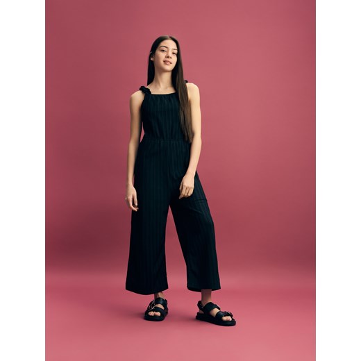 Reserved - Kombinezon na ramiączkach - czarny Reserved 146 (10 lat) Reserved