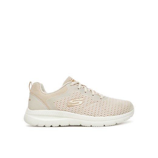 Sneakersy Skechers BOUNTIFUL 12607 NAT Beżowy ze sklepu eobuwie.pl w kategorii Buty sportowe damskie - zdjęcie 183572641