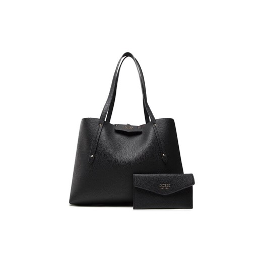 Torebka Guess Eco Brenton Tote HWEVG8 39023 Czarny ze sklepu eobuwie.pl w kategorii Torby Shopper bag - zdjęcie 183572763