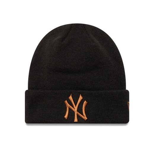 Czapka New Era New York Yankees League Essential Cuff Knit Beanie 60580722 Czarny ze sklepu eobuwie.pl w kategorii Czapki zimowe męskie - zdjęcie 183572784