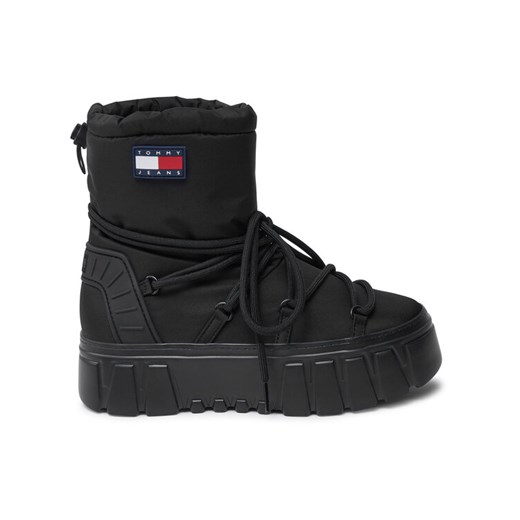 Śniegowce Tommy Jeans EN0EN02601 Czarny ze sklepu eobuwie.pl w kategorii Śniegowce damskie - zdjęcie 183572900