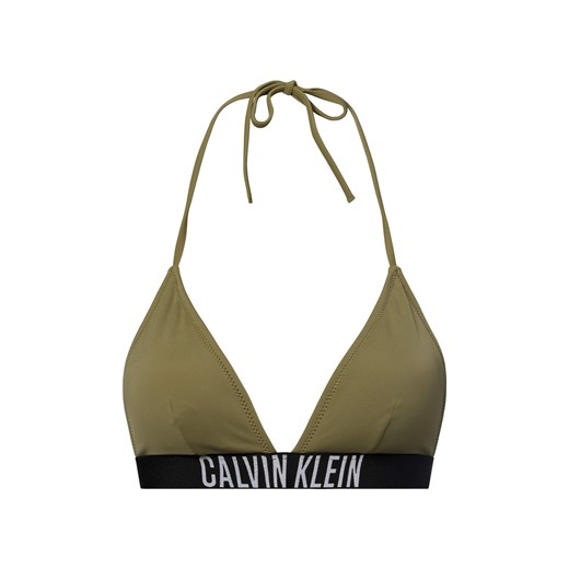 Calvin Klein Damski stanik bikini - usztywniany Kobiety Sztuczne włókno khaki jednolity ze sklepu vangraaf w kategorii Stroje kąpielowe - zdjęcie 183575481
