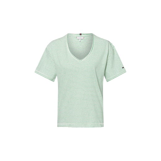 Tommy Hilfiger Koszulka damska z zawartością lnu Kobiety Bawełna écru w paski ze sklepu vangraaf w kategorii Bluzki damskie - zdjęcie 183575483