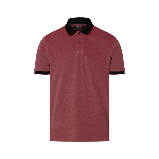 Andrew James Męska koszulka polo Mężczyźni Bawełna bordowy marmurkowy ze sklepu vangraaf w kategorii T-shirty męskie - zdjęcie 183575522