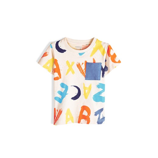GATE Bawełniana koszulka z nadrukiem 3Y ze sklepu gateshop w kategorii T-shirty chłopięce - zdjęcie 183576361