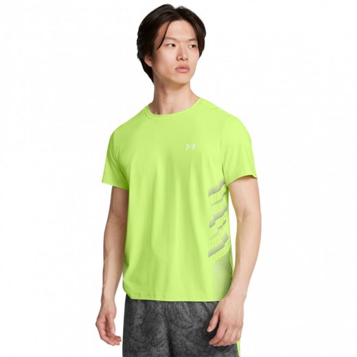 Męska koszulka do biegania Under Armour UA Launch Elite Graphic Ss - zielona ze sklepu Sportstylestory.com w kategorii T-shirty męskie - zdjęcie 183576944