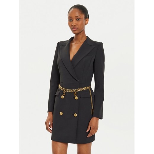 Elisabetta Franchi Sukienka koktajlowa AB-657-46E2 Czarny Regular Fit ze sklepu MODIVO w kategorii Sukienki - zdjęcie 183578013