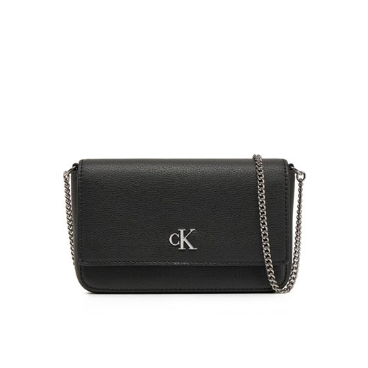 Calvin Klein Jeans Torebka Minimal Monogram Ew Flap Ph/Cb19 LV04K1027G Czarny ze sklepu MODIVO w kategorii Kopertówki - zdjęcie 183578024