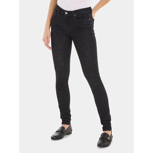 Tommy Hilfiger Jeansy Como WW0WW39606 Czarny Skinny Fit ze sklepu MODIVO w kategorii Jeansy damskie - zdjęcie 183578123