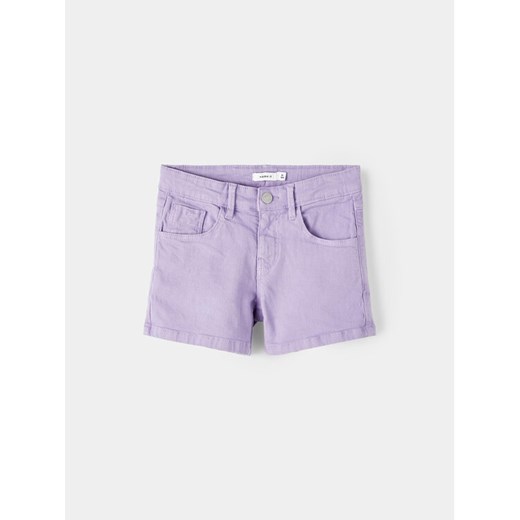 NAME IT Szorty jeansowe Nkfrose 13212157 Fioletowy Regular Fit ze sklepu MODIVO w kategorii Spodenki dziewczęce - zdjęcie 183578143