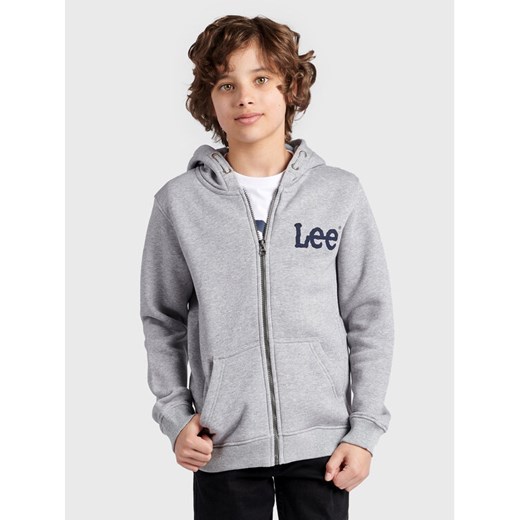 Lee Bluza LEE0009 Szary Regular Fit ze sklepu MODIVO w kategorii Bluzy chłopięce - zdjęcie 183578223