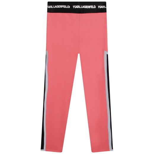 Karl Lagerfeld Kids Legginsy Z14202 D Różowy Regular Fit ze sklepu MODIVO w kategorii Spodnie dziewczęce - zdjęcie 183578241