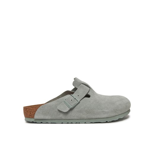 Birkenstock Klapki Boston zamsz 1029212 Zielony ze sklepu MODIVO w kategorii Klapki męskie - zdjęcie 183578273
