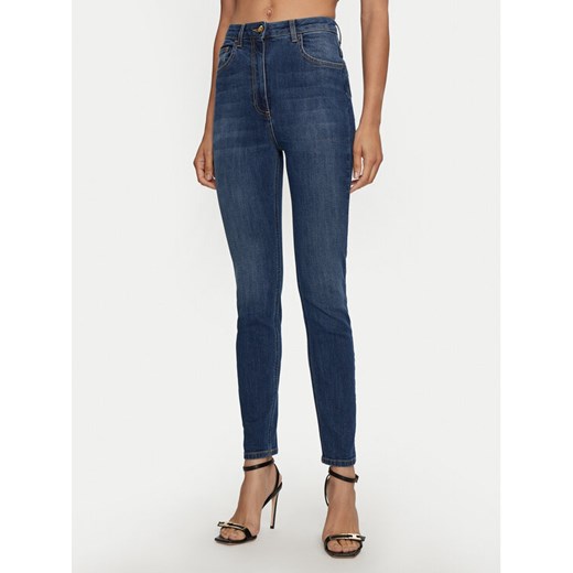 Elisabetta Franchi Jeansy PJ-68S-46E2-V320 Granatowy Skinny Fit ze sklepu MODIVO w kategorii Jeansy damskie - zdjęcie 183578283