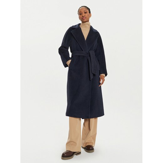 Weekend Max Mara Płaszcz wełniany Tempera 2425016102 Granatowy Regular Fit ze sklepu MODIVO w kategorii Płaszcze damskie - zdjęcie 183578360