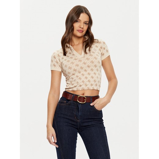 Guess Polo V5RP03 Z3LF0 Beżowy Guess M_L MODIVO
