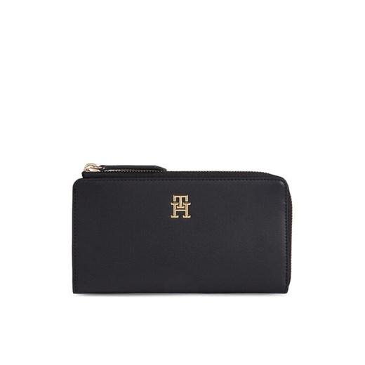 Tommy Hilfiger Duży Portfel Damski Th Feminine Large Slim Wallet AW0AW14890 Czarny ze sklepu MODIVO w kategorii Portfele damskie - zdjęcie 183578463