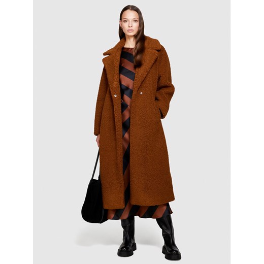 Sisley Płaszcz przejściowy 2XFQLN033 Brązowy Comfort Fit ze sklepu MODIVO w kategorii Płaszcze damskie - zdjęcie 183578602