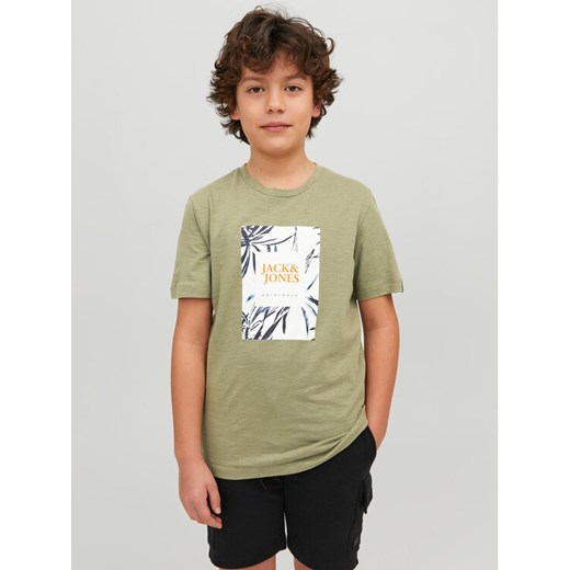 Jack&Jones Junior T-Shirt 12230796 Zielony Standard Fit ze sklepu MODIVO w kategorii T-shirty chłopięce - zdjęcie 183578704