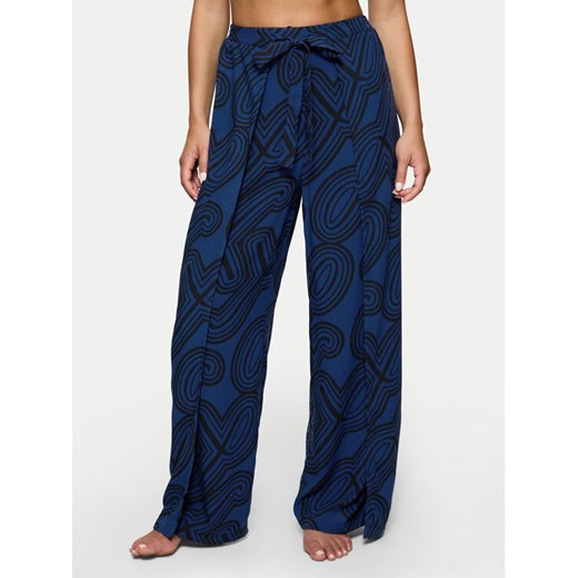 Triumph Spodnie materiałowe Beach MyWear 10222189 Granatowy Wide Leg ze sklepu MODIVO w kategorii Spodnie damskie - zdjęcie 183578742