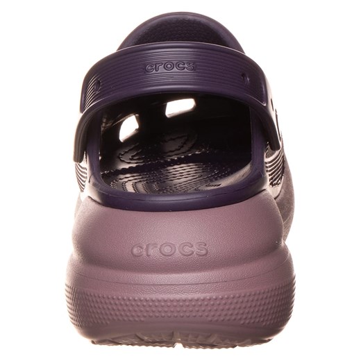 Klapki damskie Crocs bez zapięcia z gumy casual na platformie