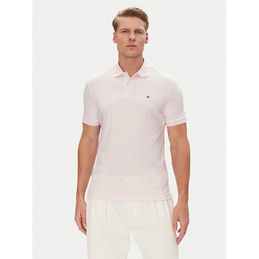 Tommy Hilfiger Polo MW0MW39994 Różowy Regular Fit ze sklepu MODIVO w kategorii T-shirty męskie - zdjęcie 183582851