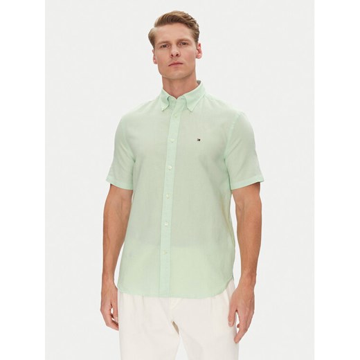 Tommy Hilfiger Koszula MW0MW40703 Zielony Regular Fit ze sklepu MODIVO w kategorii Koszule męskie - zdjęcie 183582871
