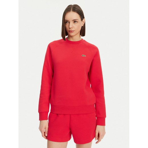 Lacoste Bluza SF8347 Czerwony Regular Fit ze sklepu MODIVO w kategorii Bluzy damskie - zdjęcie 183582880