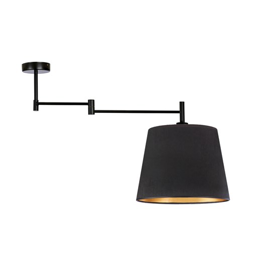 Nowoczesna lampa sufitowa z regulowanym ramieniem TAMPA VELUR w kolorze czarnym ze sklepu Lysne w kategorii Lampy ścienne - zdjęcie 183584413