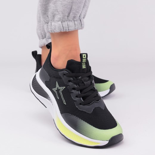Sneakersy damskie półbuty memory foam Big Star NN274300 czarne ze sklepu butyolivier w kategorii Półbuty damskie - zdjęcie 183585143
