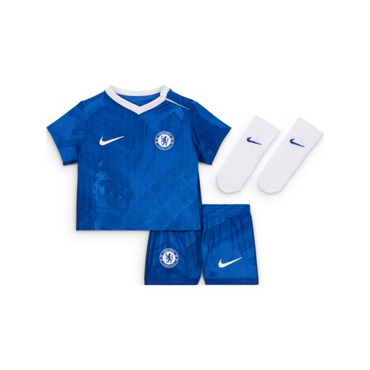 Trzyczęściowy strój piłkarski dla niemowląt i maluchów Nike Chelsea F.C. Stadium 2025/26 (wersja domowa) – replika - Niebieski ze sklepu Nike poland w kategorii Odzież dla niemowląt - zdjęcie 183585202