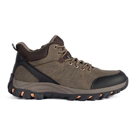 Brązowe męskie buty trekkingowe ze sklepu ButyModne.pl w kategorii Buty trekkingowe męskie - zdjęcie 183589051