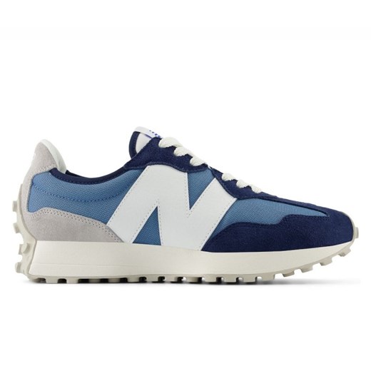 Buty sportowe męskie New Balance Nb 327 sneakersy zamszowe niebieskie (U327CJ) ze sklepu ButyModne.pl w kategorii Buty sportowe damskie - zdjęcie 183589351