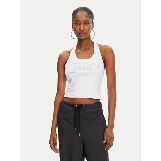 Juicy Couture Top Tied JCWCT125306 Biały Slim Fit ze sklepu MODIVO w kategorii Bluzki damskie - zdjęcie 183591294