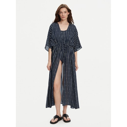 Tommy Hilfiger Kimono UW0UW05960 Granatowy Relaxed Fit ze sklepu MODIVO w kategorii Odzież plażowa - zdjęcie 183591321