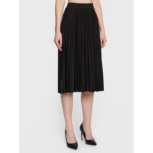 Nissa Spódnica plisowana F13604 Czarny Regular Fit ze sklepu MODIVO w kategorii Spódnice - zdjęcie 183591364