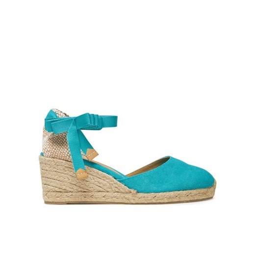 Espadryle Castañer Carina/6/002 021644 Turkusowy ze sklepu eobuwie.pl w kategorii Espadryle damskie - zdjęcie 183592743